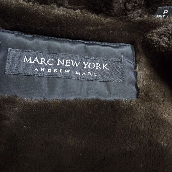 Andrew Marc New York Parka Cozy Faux Fur Lined Lodge Coat Black Women's S - Picture 9 of 15